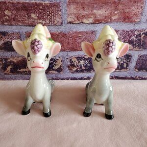 Vintage Kitschy "Valentine/Heart" MCM Anthropomorphic White Mice Salt And Pepper